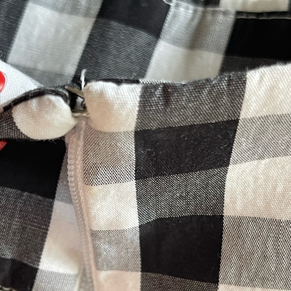 J Crew Black and White Tie Front 100% Cotton Gingham Skirt - Picture 9 of 12